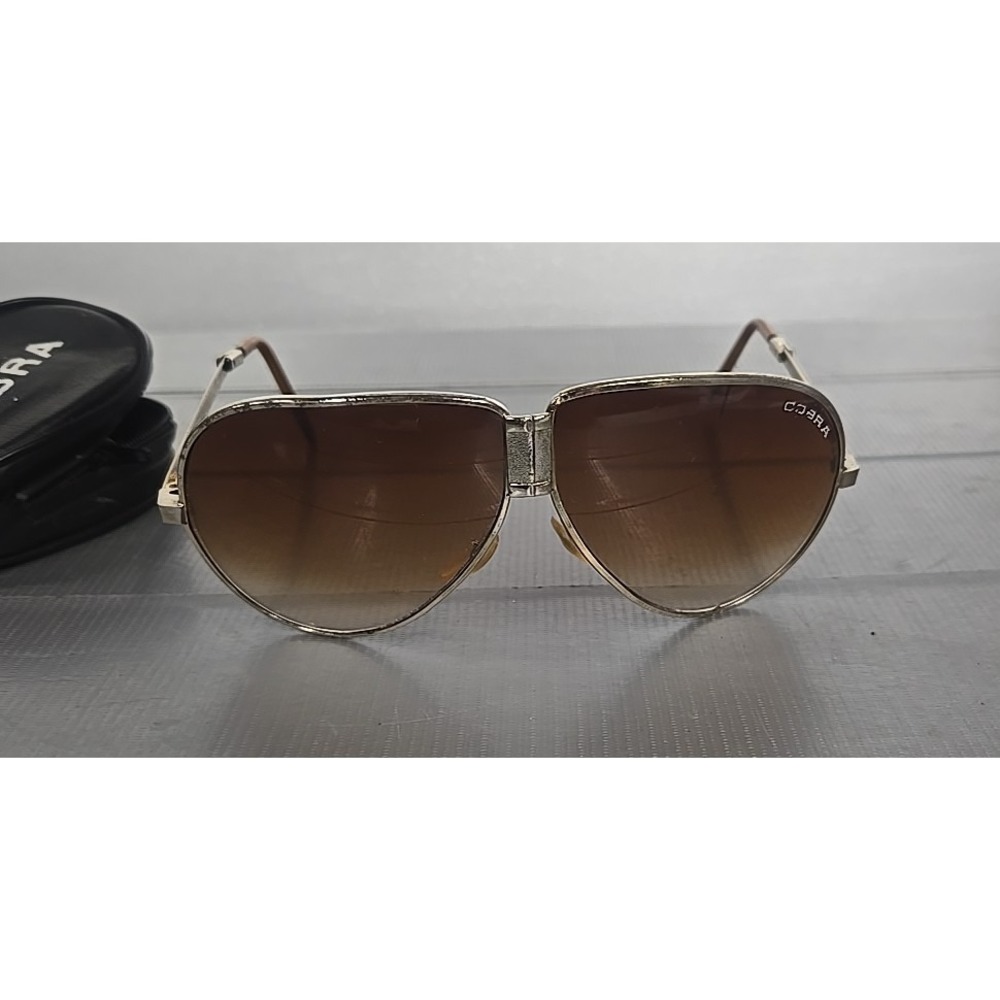 Vintage Cobra Foldable Aviator Sunglasses W/ Case